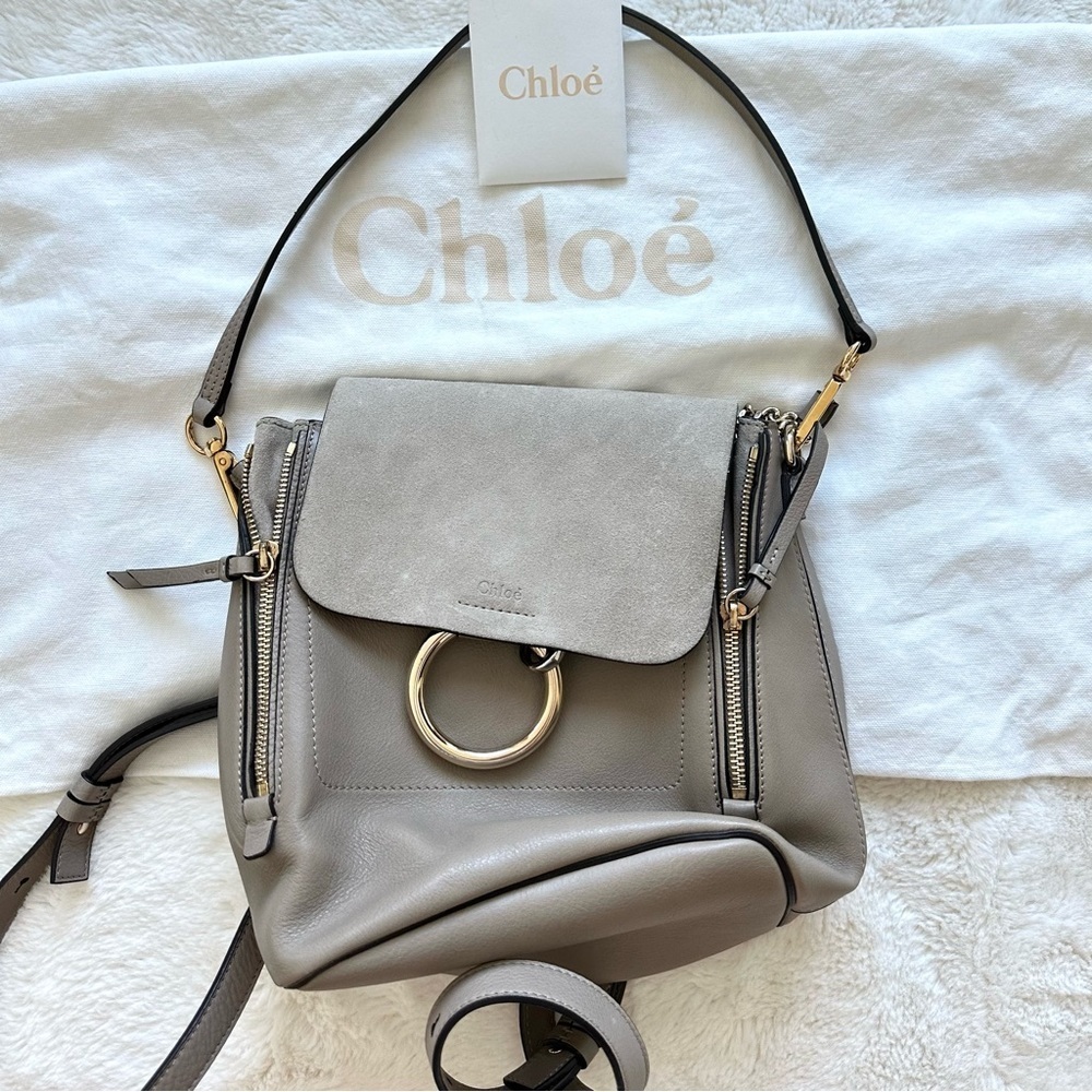 Chloe Faye backpack leather and suede Authentic Retail 1850$